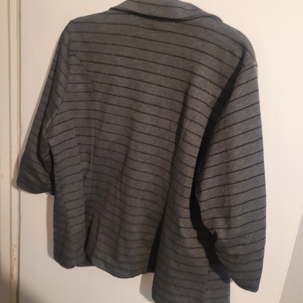 Torrid Charcoal and Black Striped Top